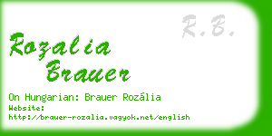 rozalia brauer business card