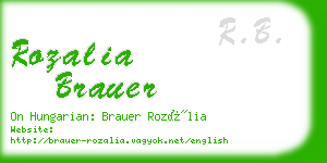 rozalia brauer business card